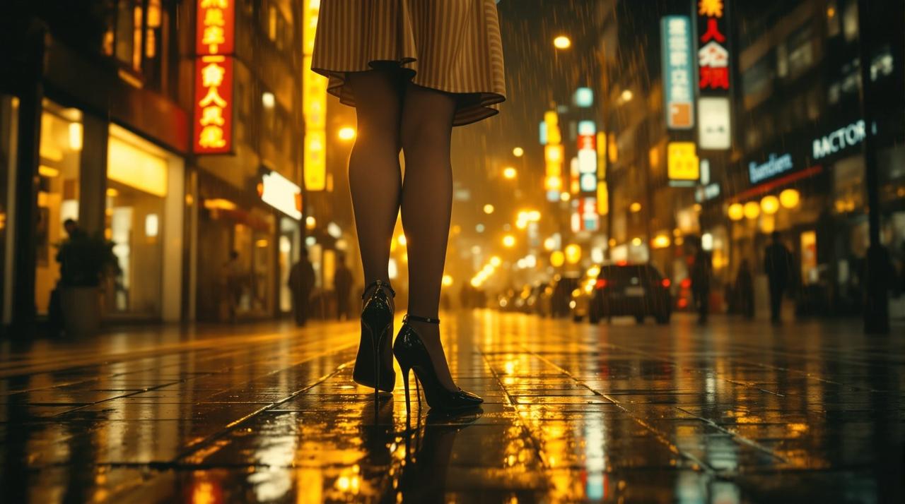 霓虹之夜·都市丝袜时尚大片